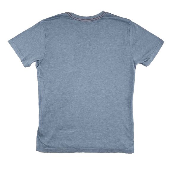 RVCA y2k Pocket T-Shirt Mens Medium Blue Striped Surf Skate Slim Fit Retro - Picture 2 of 5